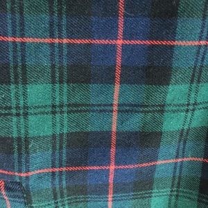 green and blue flannel